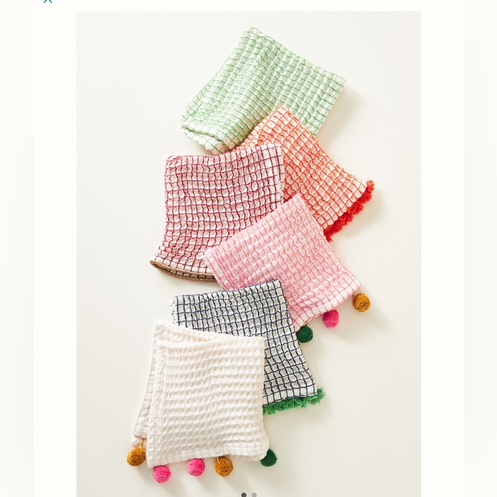New! Anthropologie Sandira Dishcloths, Set of 6 New with Tags